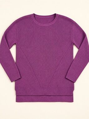 FDJ Purple Long Sleeve Knit Sweater